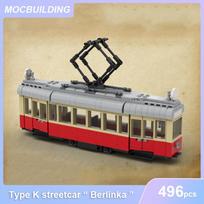 Traukinio modelis Sūpuoklinis tramvajus 120Na V02 Moc statybiniai blokeliai „Pasidaryk pats“ surinkimo kaladėlės Eismo mokomieji kūrybiški ekraniniai žaislai dovanos gray