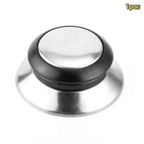 Food Grade Pot Lid Knob 1/2 Set Stainless Steel Rust Resistant Replacement Handle for Glass Pan Lid Kitchen Use A387 gray