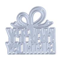 Birthday Tag Metal Cutting Dies Aesthetic Happy Birthday Letter Blade Punch Die 1 white
