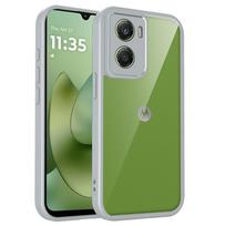 Skaidrus silikoninis dėklas Motorola Moto G06 Power, PC galinė dalis, TPU buferis, atsparus smūgiams, skaidrus telefono dėklas, dangtelis MotoG06 Power Motorola Moto G06 pilka spalva