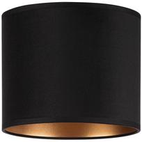 Round tornado lampshade 20 black-gold velvet