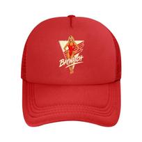 Baywatch Retro Lifeguard Promo Graph Mesh Baseball Cap For Womens Unisex FeUnisex Beach Dad Hat Hip Hop Adjustable red