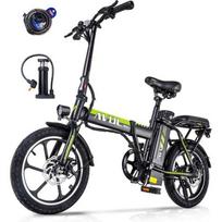 AVDLEU - Folding Electric Bike - 16  Wheels - 250W Motor - 25km/h - 36V 11.4Ah Battery - Range 40-80km (ASSIST Mode) - Green