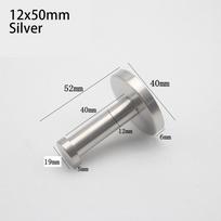 1 vnt. Nerūdijančio plieno kepurės rankšluosčio laikiklis Cilindrinis sieninis kabliukas Naujas vienas drabužių kabliukas silver 12x50mm gray