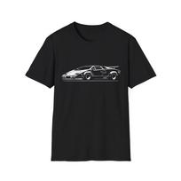 Countach T-Shirt – Classic Italian Supercar Silhouette Graphic Tee XS black