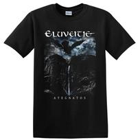 Eluveitie Folk Metal Marškinėliai su Kalno Krioklio Varnos Gotikiniu Tamsiu Meniniu Dizainu M black