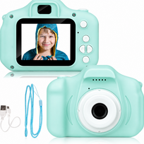 Vaikiškas HD skaitmeninis fotoaparatas, mini žalias vaikų fotoaparatas, vaikų vaizdo kamera, žaislinis fotoaparatas vaikams