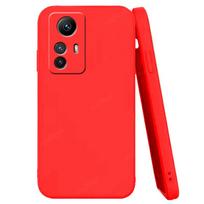 For Xiaomi Redmi Note 12S Case Cover Redmi Note 12S Capas Liquid Silicone Phone Back Bumper TPU Soft For Fundas Redmi Note 12S For RedmiNote 12S raudona