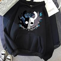 Hollow Knight Hoodies Men Korea Ulzzang Grunge Y2k Aesthetic Fmale Autumn and Winter Pullover Hoddies Graphic Streetwear XS juoda