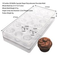 Muffino Cupcake Puodelio Formos Skaidrus Polikarbonatas Šokolado Formelė Plastikinis Ledo Kubelių Formavimo Įrenginys Deserto Formavimo Priemonė „Pasidaryk Pats“ Kepyklos Reikmenys white