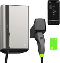 Green Cell GC EVGC021B2250 - Wallbox, 3,6 - 22 KW, 5 m, NFC Grey Aluminium Wall Built-in display LED
