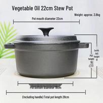 Cast Iron Dutch Oven Stew Pot gray