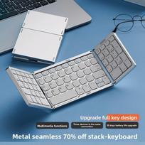 Foldable Bluetooth Keyboard - Tri-Fold Wireless Compact Keyboard for Desktop & Laptop Computers 【Style A】1keyboard sidabras