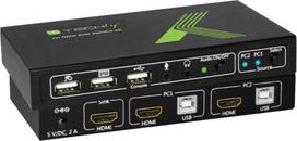 Techly 2x1 USB HDMI 4Kx2K IDATA KVM-HDMI2U KVM switch Black