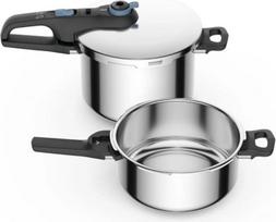 Tefal Secure Trendy Pressure Cooker 4L + 6L + basket P2584301