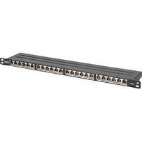 Digitus CAT 6A CLASS EA PATCH PANEL 24-PORT RJ45 05U BLACK DN-91624S-SL-EA