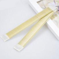 Stylish Fabric Bun Maker 21cm Hair Tool Geometric Pattern 2021 Summer Trend Light Coffee beige