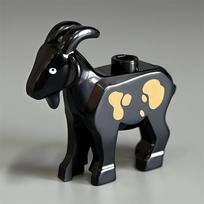 MOC City Animal Building Block Figures Goat Wolf Zoo Fram Accessories Bricks Children Toys Gift 5Pcs gray
