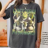 Funny Shrek Meme Shirt, Can't Today I'm Swamped Tee, Shrek Graphic T-Shirt, Ogre Meme Shirt, Funny Movie Shirt, Gift for Shrek Fans 4XL gray