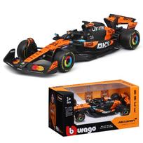 Bburago 1:43 Alloy Die Cast Toy Car Model F1 Mclaren  Uk Station Mcl39 Champion Player #4 Lando Norris #81 Oscar Piastri black