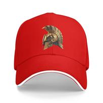 Spartan Helmet Glory Baseball Cap  Outdoor Gym Adjustable Trucker Hat Streetwear Baseball Caps One Size red