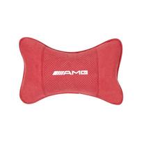 Suede Galvos Atramos Automobilio Kvėpuojanti Atminties Putų Kaklo Pagalvė Mercedes Benz AMG GLC W203 W206 W220 W205 W211 W212 W201 W210 W108 CLA QA0 raudona