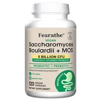 Saccharomyces Boulardii + MOS Probiotic Prebiotic 5 Billion CFU Veggie Capsules, 120 Capsules Dietary Supplement 120 Capsules