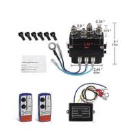 12v 500a HD kontaktorius Gervei valdyti Solenoidas Dvigubas belaidis nuotolinio valdymo pultas Atstatymui