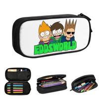 Eddsworld Anime Cartoon Pencil Cases Big Capacity Pen Bags Pen Box Pencil Pouch For Boys Girls Students Stationery School Office 21x10.5x5cm green
