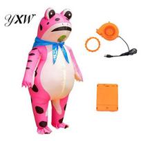Pripučiamas varlės kostiumas suaugusiems ir vaikams, juokingas pripučiamas pilno kūno kostiumas su oro siurbliu, Helovino, Cosplay vakarėlio apranga, įkraunamas XS rožinė