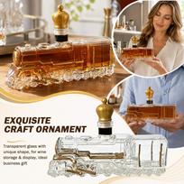 Retro traukinuko formos dekoratyvinis vyno laikiklis Baro reikmenų ornamentas namų ekspozicijai One Size brown