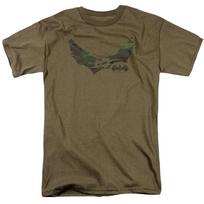 Batman Camo Knight Mens T Shirt Safari Green XL black