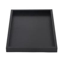 Rectangle Shape Solid Wood Tea Coffee Snack Food Serving Tray Plate Restaurant Trays 30*20*2cm black