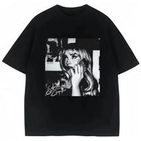 Sabrina Carpenter Vintage T-Shirt Sweet Journey Fashion Hip Hop T-Shirt Women's Y2k T-Shirt Fan Gift Harajuku Woman S juoda