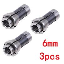3/6mm 3pcs Adapter Chuck Collet Die Grinder Router Replacement 6mm