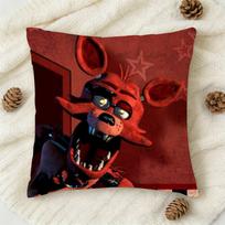 Fnaf Five-Nights-At-Freddys Double-Sided Printed Square Decorative Cushion Cover For Sofa Living Room Home Decor Peach skin 18*18(CM)-1Pcs brown