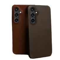 SUNNY Multi Color S23 Crazy Horse Genuine Leather Waterproof Shockproof Luxury Design 100% Fit for for Mobile Phone Case Opp Bag&For Samsung 23 black
