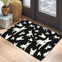 Bull Terrier Multi-color Heads Carpet Mat Anti-Slip Rubber Backing Rug for Pet Lover Home Decoration Bone Prints Fun Door Mat 40X60CM