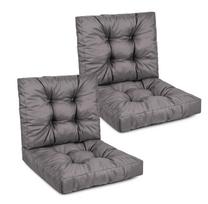 MODULINIŲ Rotango pagalvių rinkinys 2x sėdimoji 50x50cm + 2x atlošas 50x40cm Grafito