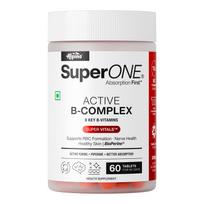 Alpino SuperONE Active B-Complex Tablets | Vitamin B Complex Supplement with B12, B6, Biotin & BioPerine® | Energy, Nerve & Skin Support | 60 Ta