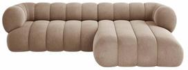 Kampinė sofa Cosmopolitan Design Koge Vogue 3, tamsaus smėlio spalva, dešininė, 165 x 270 cm x 70 cm
