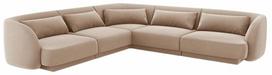 Kampinė sofa Cosmopolitan Design Tulum Bluvel 28, beige melange sp., 255 x 255 cm x 70 cm