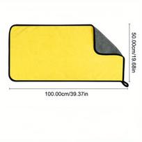 Supergerai sugeriantis mikropluošto automobilinis rankšluostis, didelis greitai džiūstantis automobilio valymo skudurėlis detaliavimui ir džiovinimui 50cm*100cm geltona