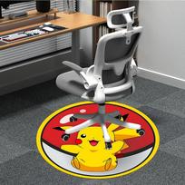 1 vnt. Pokeball biuro apvalus kilimas, po biuro kėdėmis, miegamojo, svetainės namų dekoras a0926065 80cm by 80cm gray
