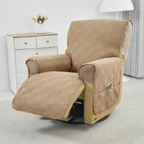 1 Seater New Recliner Sofa Covers Non-slip Removable Armchair Slipcover for Living Room Anti-cat Single Sofa Case Funda Sillon beige