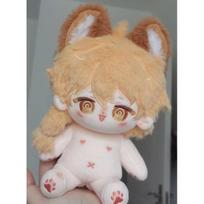 Stuffed 20Cm Game Genshin Impact Aether Cosplay Plush With Skeleton Doll Toys For Fan Collection Plush Birthday Gift No skeleton beige