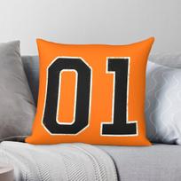 General Lee 01 Orange Distressed Square Pillowcase Polyester Linen Velvet Pattern Zip Decorative Room Cushion Cover Wholesale 30X30CM black