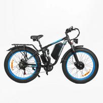 SAMEBIKE DP2603 3000W Dual Motor Fat Tire Electric Bike, 48V 25Ah Battery, 26  x 4.0 All-Terrain E-Bike with Dual Suspension 3000W 52V 32AH mėlyna