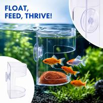 Aquarium Floating Fish Food Feeder for One Size gray
