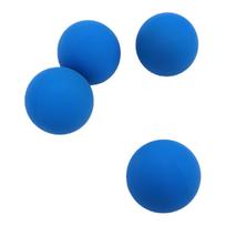 4 vnt. Skvošo kamuoliukai Aukšto elastingumo guminiai tuščiaviduriai viduje Profesionaliam treniruočių skvošui blue